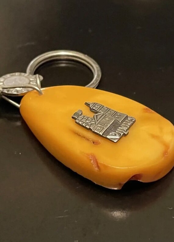 Rare Large Baltic Butterscotch Amber Keychain - image 5