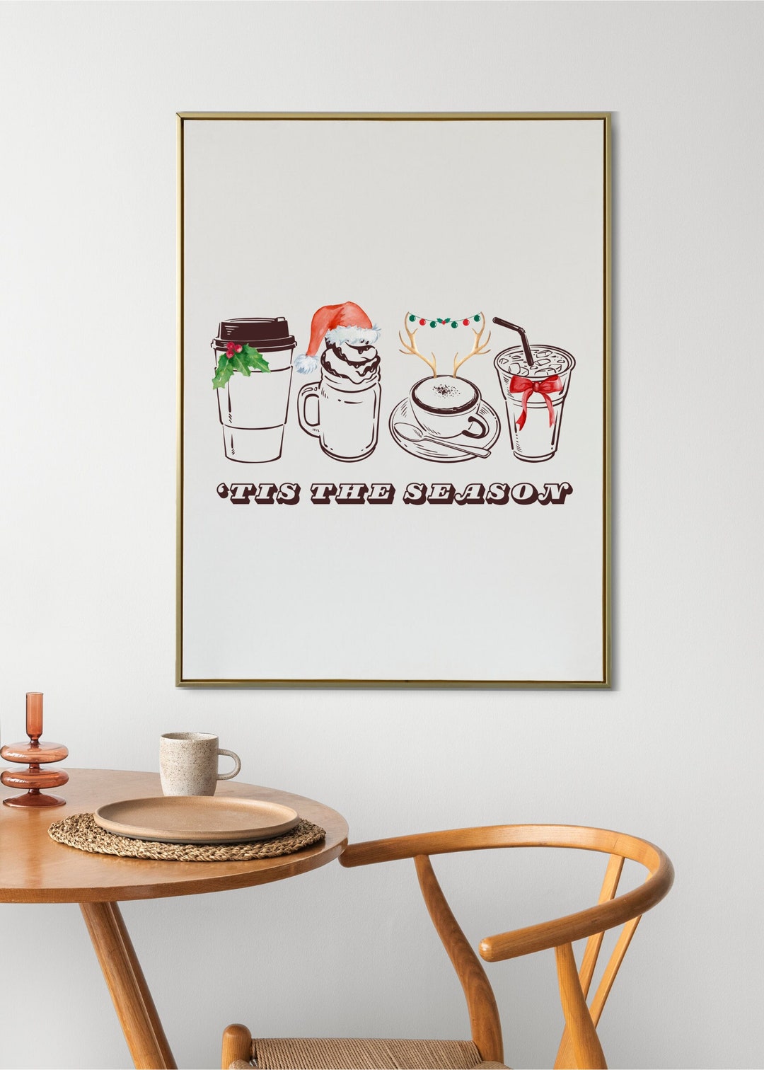 Coffee Bar Christmas Printable Template