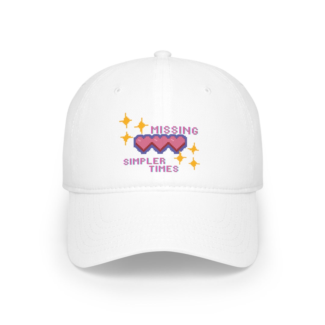 Missing Simpler Times Pixelated 90s Style Low Profile Baseball Cap - Etsy