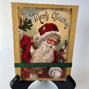 Cartão de Natal, Papai Noel Vintage
