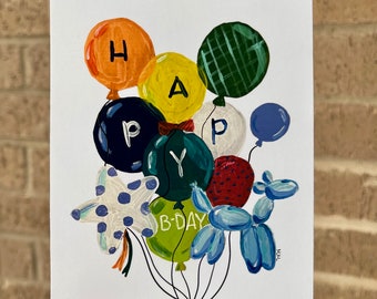 Birthday Balloons Card- Gender Nuetral Balloon card