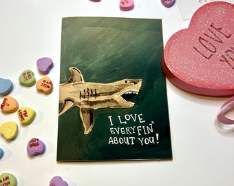 Valentines Card- EveryFIN about you, Shark card