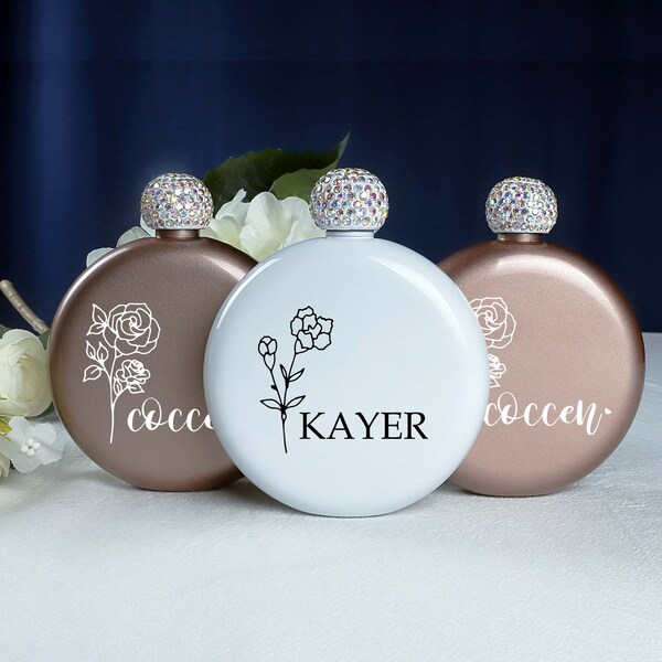 Personalized Women's Flask | Bridal Party Flask | Custom Women's Flask | Engraved Women's Flask | Bridal Party Gift | Bridesmaid Gift