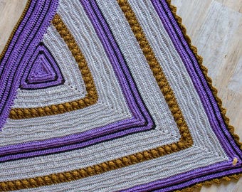 Charnelle Shawl, Crochet Pattern, Triangular Wrap, Festive Design (PDF)