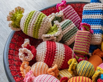 Candyland Cuties, Crochet Candy Amigurumi Pattern, Home Decor (PDF)