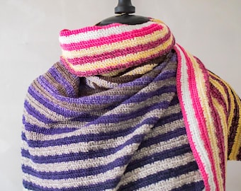 Designated Survivor Shawl, Triangular Crochet Pattern, Easy Elegant Wrap (PDF)