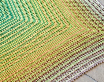 Cozy Delight Shawl, Crochet Pattern, Textured Triangle Wrap (PDF)