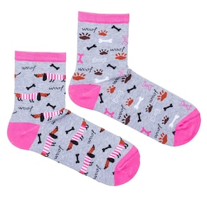 Dachshund Dog Women Socks, Funny Socks, Cozy Socks, Men Socks, Crazy Socks, Colorful Socks, Gift Idea, Perfect Gift, Mismatched