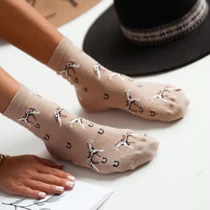 Horse Horseshoe Women Socks, Funny Socks, Cozy Socks, Men Socks, Crazy Socks, Colorful Socks, Gift Idea, Perfect Gift, Mismatched