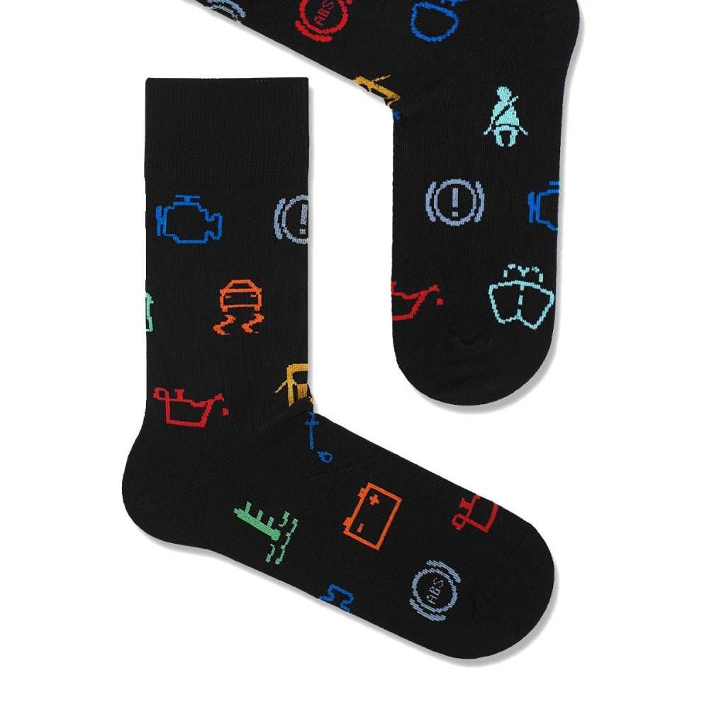 Mechanic Garage Socks: Funny Colorful Car Dashboard Socks