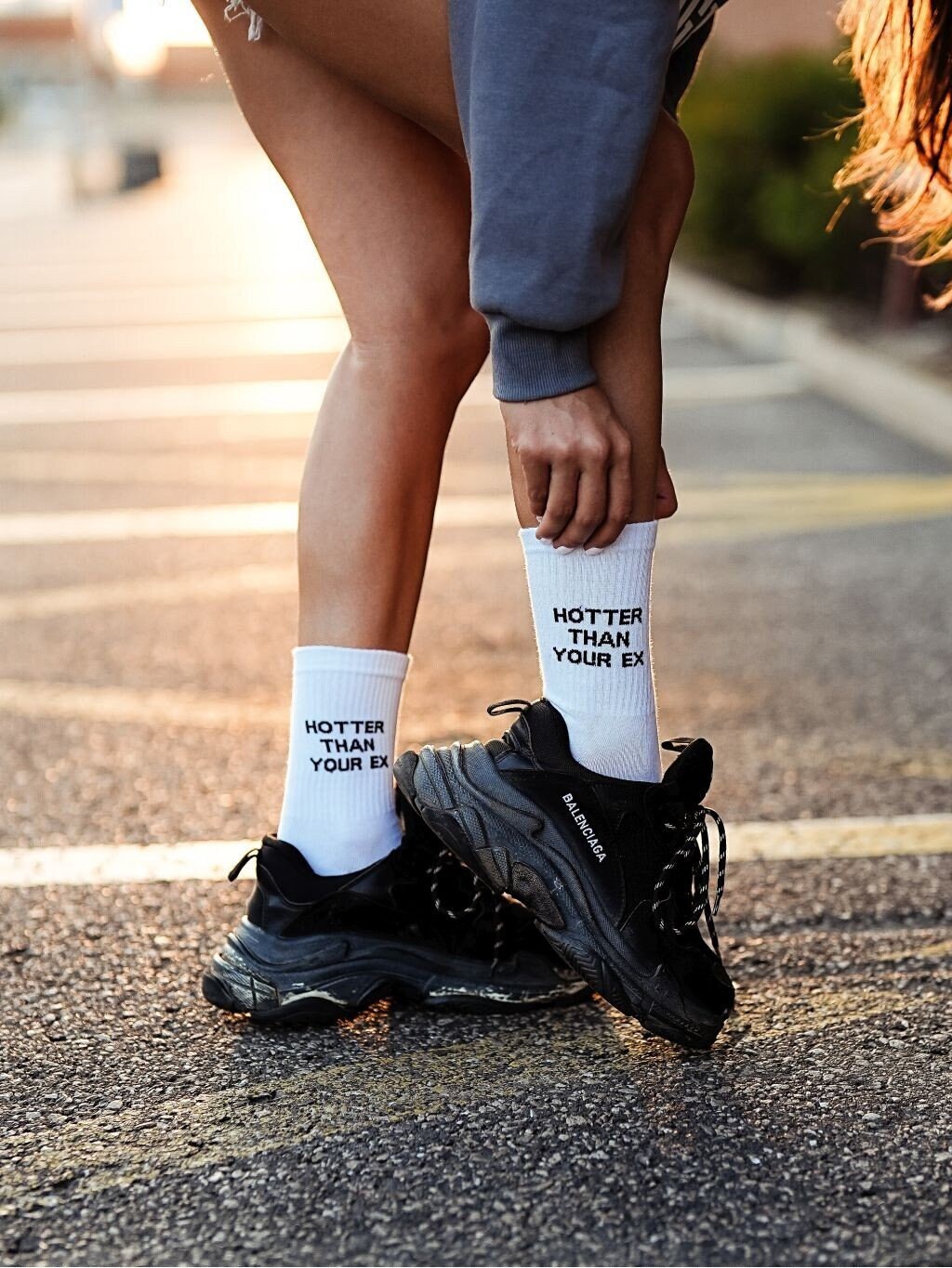Hotter Than Your Ex Socks: Funny Mismatched Women's Socks