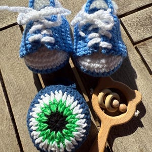 Crochet Baby Booties Set, Newborn Gift