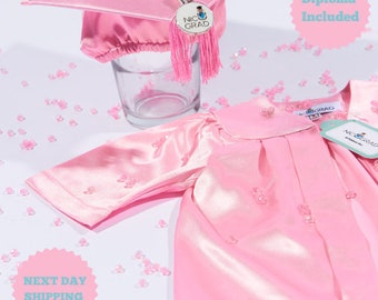 NICU卒業式用キャップとガウンのセット、未熟児用服