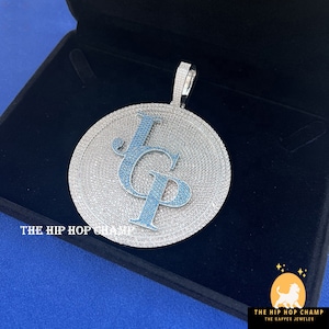 Custom VVS Moissanite Pendant, Icedout Letter Pendant, Custom Letter Pendant Pass Diamond Tester, Mens Moissanite Letter Pendant Jewelry