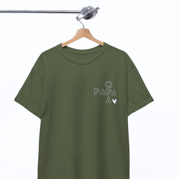 Papa und Opa Tshirt mit Herz, Du wirst Opa Ankündigung, Geschenk Weihnachten Geburtstag Vatertag, Bester Papa der Welt, Geschenkidee Vater