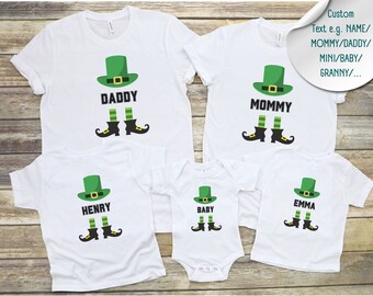 Custom St. Patricks Family Shirts,Personalized matching tees,Leprechaun Shirt,St Pattys Day Shirt, Saint Patricks Day, Cute St Patricks Day