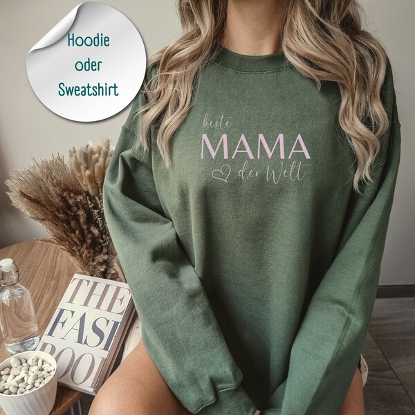 Mama Pullover sudadera con capucha, Geschenk Personalisiert, Individuelles Geschenk Muttertag, Geburtstag, Muttertagsgeschenk, regalo del día de las madres