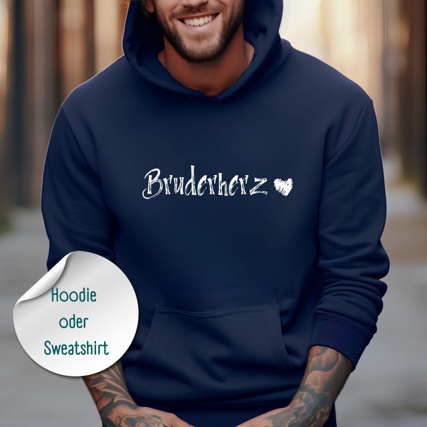 Bruderherz Hoodie Sweatshirt Pullover, Bester Bruder der Welt, Bruderliebe, Geschenk Bruder, Geschenk für Bruder an Weihnachten, Geburtstag