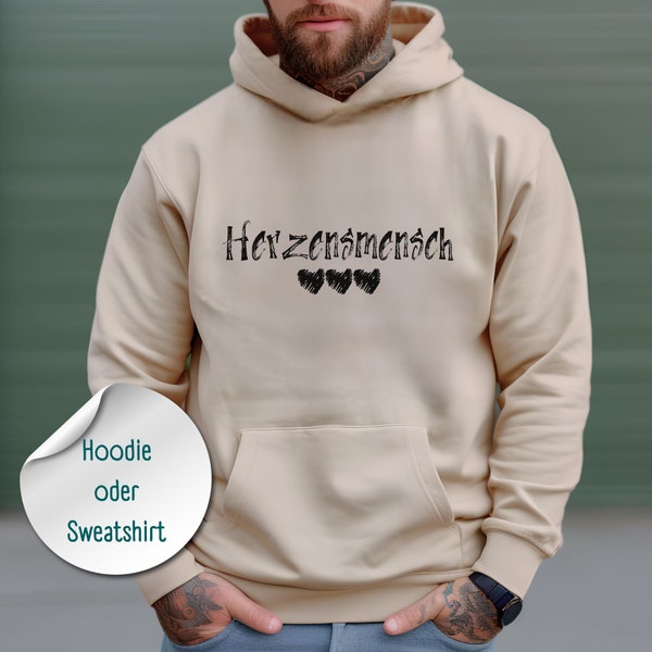 Herzensmensch Hoodie Sweatshirt Pullover, Bester Bruder der Welt, Geschenk Papa, Geschenk für Mann Weihnachten, Geburtstagsgeschenk für ihn