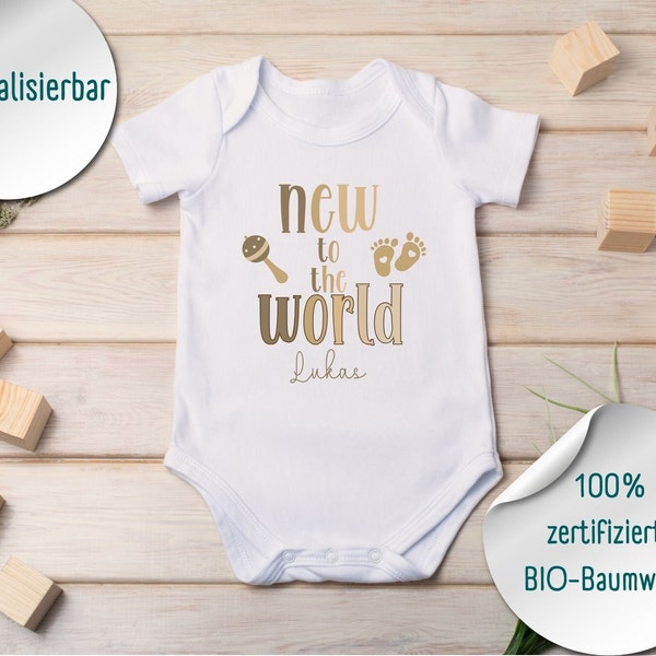 Baby Body personalisiert, Geschenk zur Geburt, neutral, Baby Geschenk, Geschenkidee, Individuelles Geschenk, Geburtstag, Baby 2024, mit Name