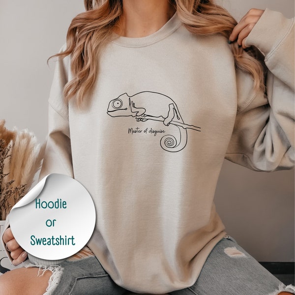 Chamäleon Pulli Pullover Hoodie Sweatshirt Geschenk Gift for Her Him funny sweatshirt Animal lover Chameleon Geschenkidee Weihnachten Kapuze