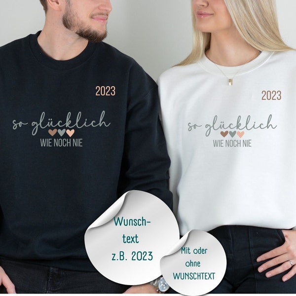 Personalisierte Pärchen Sweatshirts Couple Hoodies Pulli Matching Outfits Geschenk Hochzeit Outfit Partner Pullover Geschenk Weihnachten