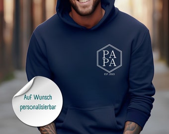 Personalisierbar Papa Geschenk Weihnachten Geburtstag Vatertag, Bester Papa der Welt, Gift for Daddy Dad, Vater Father Hoodie Kapuzen Pulli