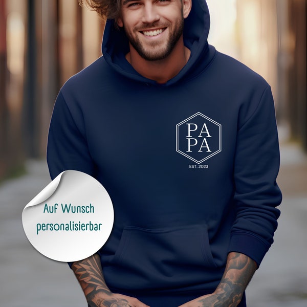 Personalisierbar Papa Geschenk Weihnachten Geburtstag Vatertag, Bester Papa der Welt, Gift for Daddy Dad, Vater Father Hoodie Kapuzen Pulli