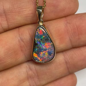 14k Boulder Opal Pendant