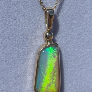 14k Crystal Opal Pendant