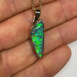 14k Boulder Opal Pendant