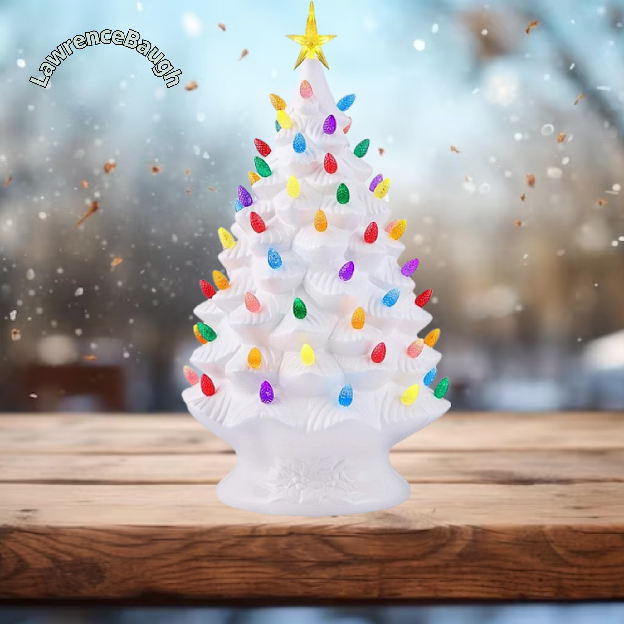 White nostalgic christmas tree Clearance