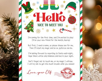 Elfen-Ankunftsbrief, Erstmaliger Elfen-Ankunftsbrief, Weihnachtself-Willkommensbrief, Elfen-Ankunftsbrief von Santa Kids Christmas Fun Elfenbrief