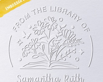 Book Embosser, Custom From The Library Of Book Embosser, Book Stamp, Library Embosser, Ex Libris Book Lover Gift, Ex Libris Embosser Stamp