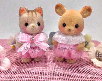 Sγlvaniαn fαmiliεs cαlicο crιttεrs cute pink puffy outfit kinder size