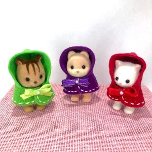 Sγlvaniαn fαmiliεs cαlicο crιttεrs hood cape kinder size costume