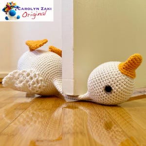 Stuck Duck Crochet Amigurumi PDF pattern (Squashed Duck Door Stopper)