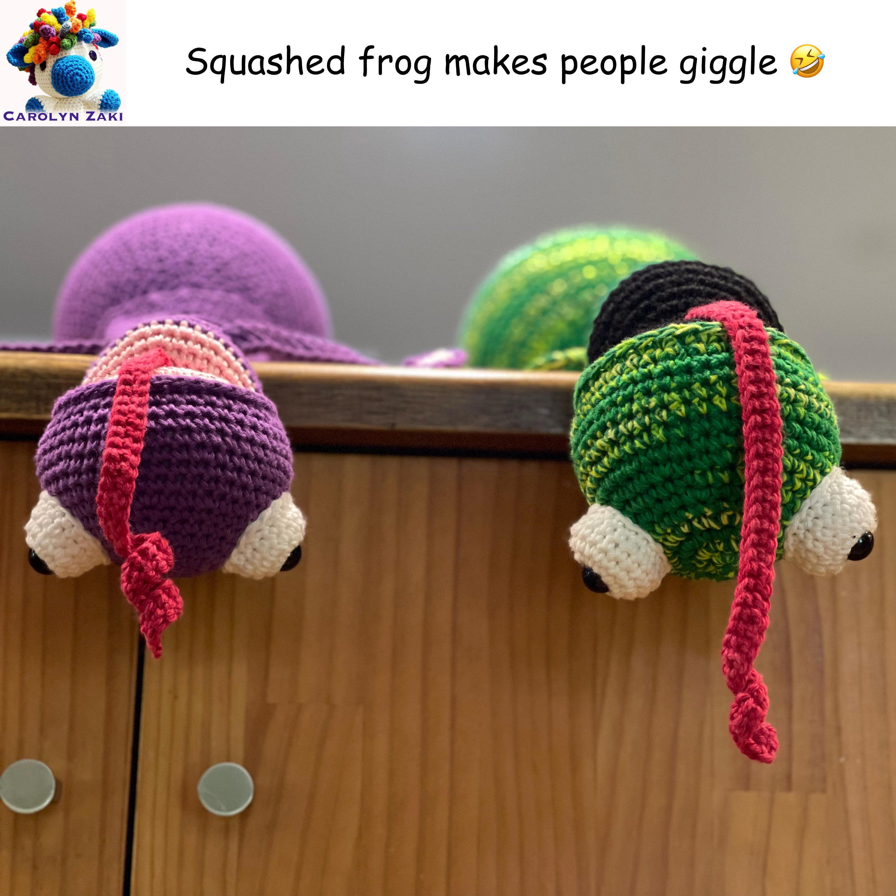 The Original Squashed Frog Door Stopper Crochet Pattern (PDF