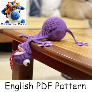 The Original Squashed Frog Door Stopper Amigurumi Instant download PDF crochet pattern, available in English only zdjęcie 5