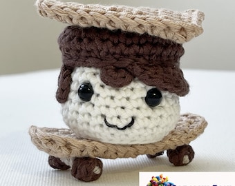 S'more Skater Kid crochet plushie  amigurumi Instant download PDF pattern, available in English only