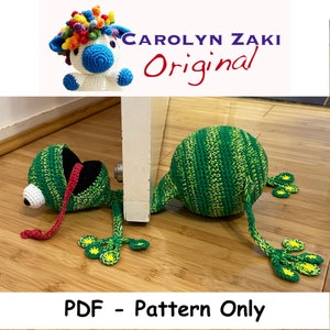 The Original Squashed Frog Door Stopper Amigurumi Instant download PDF crochet pattern, available in English only zdjęcie 1