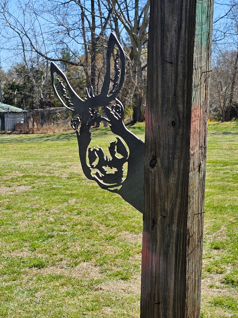 Mule Fence Post Sign