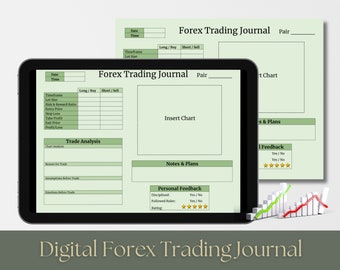 Forex Trading Journal Digital Printable Template Instant Download PDF ...