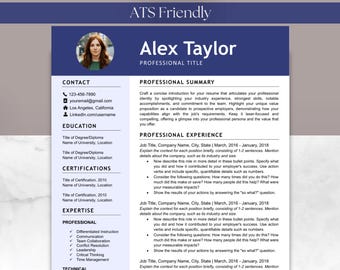 Resume & Cover Letter Bundle Template for Microsoft Word Google Docs Apple Mac Pages ATS Friendly Teacher One and Two Page Simple Modern CV