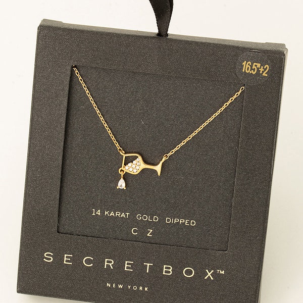 Wine Glass Necklace Etsy