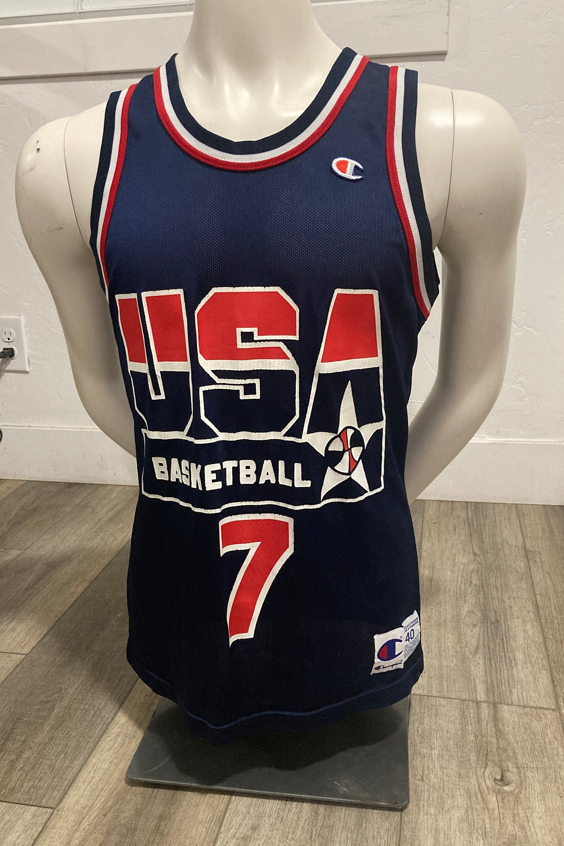 アトランタ五輪 グラント・ヒル　ドリームチーム　ユニフォーム　NBA　バスケ 90s USA製 チャンピオン ドリームチーム グラント ヒル #5