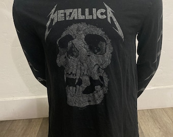 METALLICA pushead skull shirt long sleeve black men’s size Large
