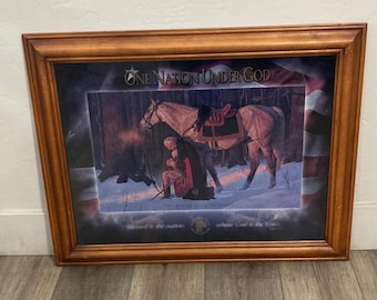 George Washington &quot;The Prayer at Valley Forge&quot; framed print medium size 12x19&quot;