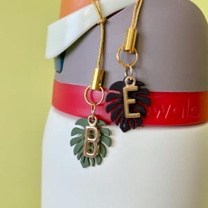 Charm for Flip Straw Water Bottle Charm Tag for Tumbler Lid Charm Personalized Cup Party Favor Back to School Cup Gift for Teacher Plant Cup