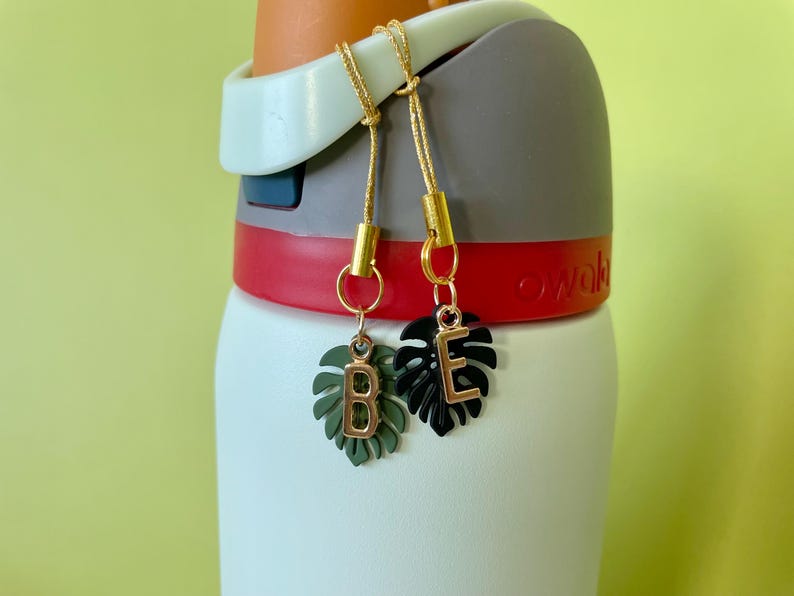 Charm for Flip Straw Water Bottle Charm Tag for Tumbler Lid Charm Personalized Cup Party Favor Back to School Cup Gift for Teacher Plant Cup